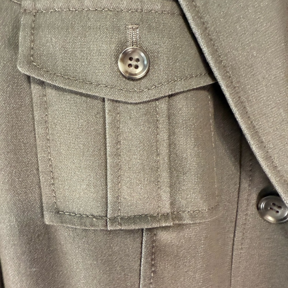 T Tahari Dark Brown Two-Piece Belted Blazer Suit - Picture 11 of 16